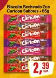 Rede Supermarket Biscoito Recheado Zoo Cartoon Sabores oferta