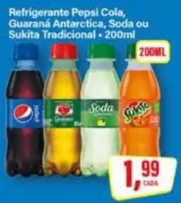 Rede Supermarket Refrigerante Pepsi Cola, Guaraná Antarctica, Soda ou Sukita Tradicional oferta