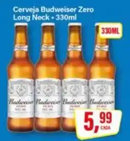 Rede Supermarket Cerveja Budweiser Zero Long Neck oferta