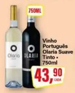 Rede Supermarket Vinho Português Olaria Suave Tinto oferta