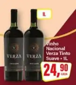 Rede Supermarket vinho nacional verza tinto suave oferta