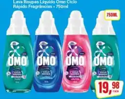 Rede Supermarket Lava Roupas Líquido Omo Ciclo Rápido Fragrâncias oferta