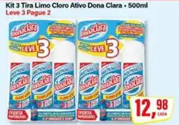 Rede Supermarket Kit 3 Tira Limo Cloro Ativo Dona Clara oferta