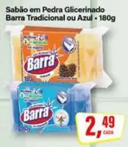 Rede Supermarket Sabão em Pedra Glicerinado Barra Tradicional ou Azul oferta