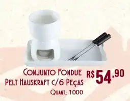Giassi Supermercados Conjunto fondue pelt hauskraft c/6 peças oferta