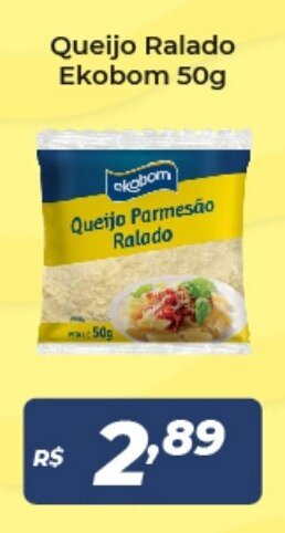 Atakarejo Queijo Ralado Ekobom 50g oferta