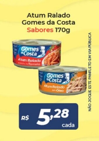 Atakarejo Atum Ralado Gomes da Costa sabores 170g oferta