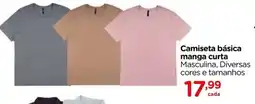 Carrefour Camiseta básica manga curta oferta