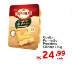 Shibata Supermercados Queijo Parmesão President Cilindro oferta