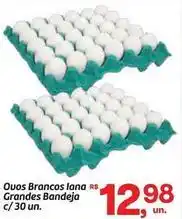 Fort Atacadista Ovos brancos lana grandes bandeja oferta
