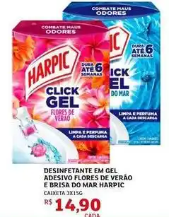 Assaí Atacadista Harpic - desinfetante em gel adesivo flores de verão e brisa do mar oferta