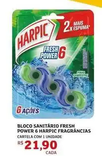 Assaí Atacadista Harpic - bloco sanitário fresh power 6 fragrâncias oferta
