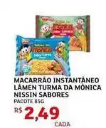 Assaí Atacadista Nissin - macarrão instantaneo lámen turma da mônica oferta