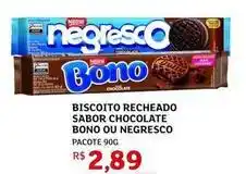Assaí Atacadista Nestlé - biscoito recheado sabor chocolate bono ou negresco oferta