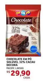 Assaí Atacadista De - chocolate em pó 32% cacau decora oferta