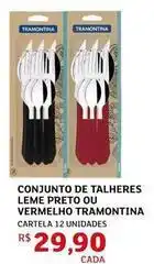 Assaí Atacadista Tramontina - conjunto de talheres leme preto ou vermelho oferta