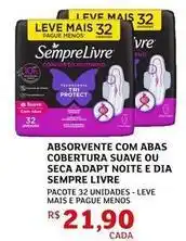 Assaí Atacadista Leve - absorvente com abas cobertura suave ou noite e dia oferta