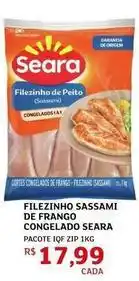 Assaí Atacadista Seara - filezinho sassami de frango congelado oferta
