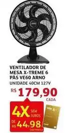 Assaí Atacadista De - ventilador mesa x-treme 6 pas ve60 arno oferta
