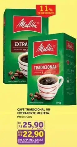 Assaí Atacadista Melitta - café tradicional ou extraforie oferta