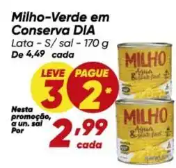 Dia Dia - milho-verde em conserva oferta