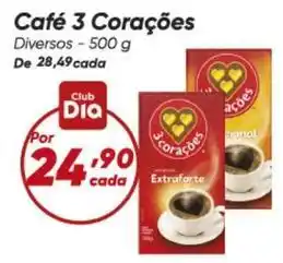 Dia 3 corações - café oferta