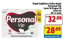 Mercado Extra Papel higiênico folha dupla personal vip oferta