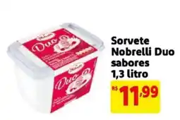 Mercado Extra Sorvete Nobrelli Duo sabores oferta