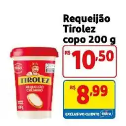Mercado Extra Requeijão tirolez copo oferta