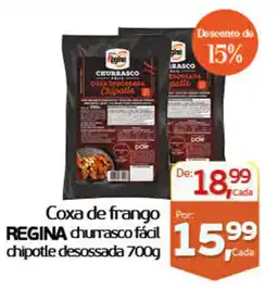 Cometa Supermercados Coxa de frango regina churrasco fácil chipotle desossada oferta