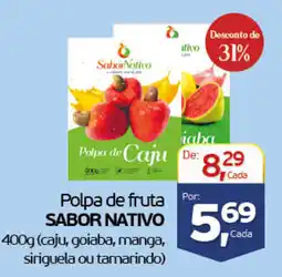Cometa Supermercados Polpa de fruta sabor nativo oferta