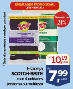 Cometa Supermercados Esponja scotch-brite com 4 unidades oferta