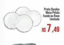 Mart Minas Prato duralex mesa pétala fundo ou raso unidade oferta