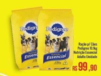 Mart Minas Ração p/ cães pedigree 10.1kg nutrição essencial adulto unidade oferta
