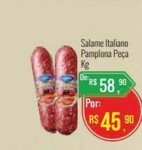 Mart Minas Salame italiano pamplona peça kg oferta