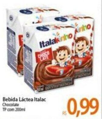 Atacadão Bebida Lactea Italac 200ml oferta