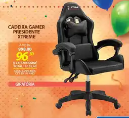 Lojas Cem Cadeira gamer presidente xtreme oferta