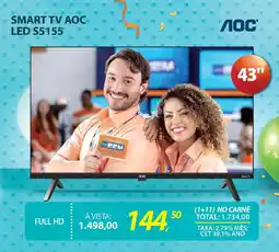Lojas Cem Smart tv aoc led s5155 oferta
