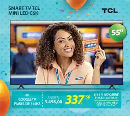 Lojas Cem Smart tv tcl mini led c6k oferta