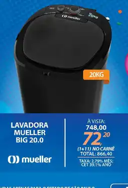 Lojas Cem Lavadora mueller big 20.0 oferta