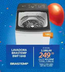 Lojas Cem Lavadora brastemp bwf18ab oferta