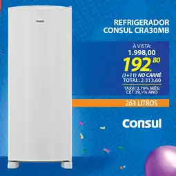 Lojas Cem Refrigerador consul cra30mb oferta