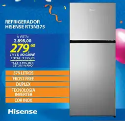 Lojas Cem Refrigerador hisense rt3n375 oferta