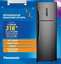 Lojas Cem Refrigerador panasonic bt44pv oferta