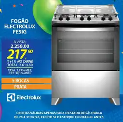 Lojas Cem Fogão Electrolux Fe5ig oferta
