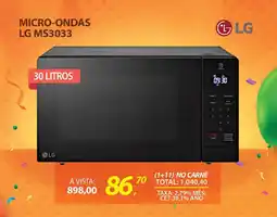 Lojas Cem Micro-ondas lg ms3033 oferta