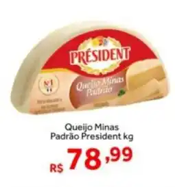 Shibata Supermercados Queijo Minas Padrão President oferta