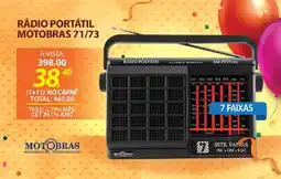 Lojas Cem Rádio portátil motobras 71/73 oferta