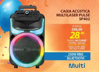 Lojas Cem Caixa acústica multilaser pulse sp402 oferta