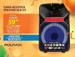 Lojas Cem Caixa acústica polyvox xc812t oferta